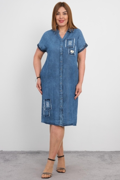 wholesaleWomen Clothes Plus Size Denim Dress