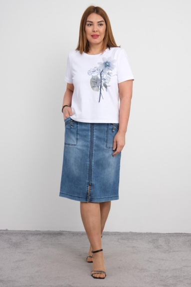 wholesaleWomen Clothes Plus Size Blouse and Skirt Set